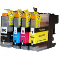 2019 Full Set of non-OEM Replacement Ink for Brother LC123 ink cartridges CMYK